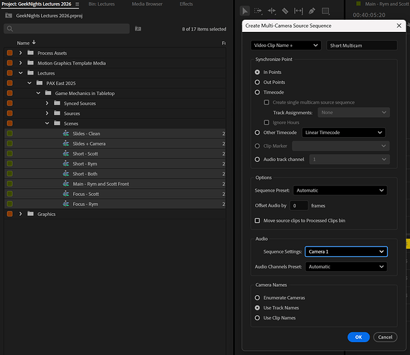 Making the Multicam